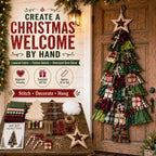🎄Beginner-Friendly DIY Oversized Patchwork Christmas Tree Door Hanging Kit