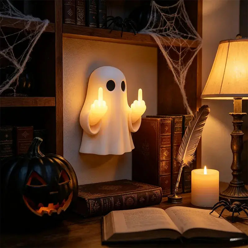 Halloween Ghost Middle Finger Night Light