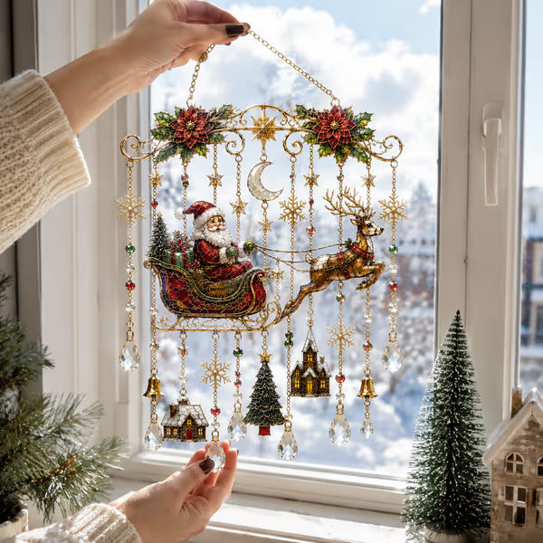49% OFF – 🎄Handmade Christmas Stained Drops & Ready-to-Hang Holiday Decor ✨