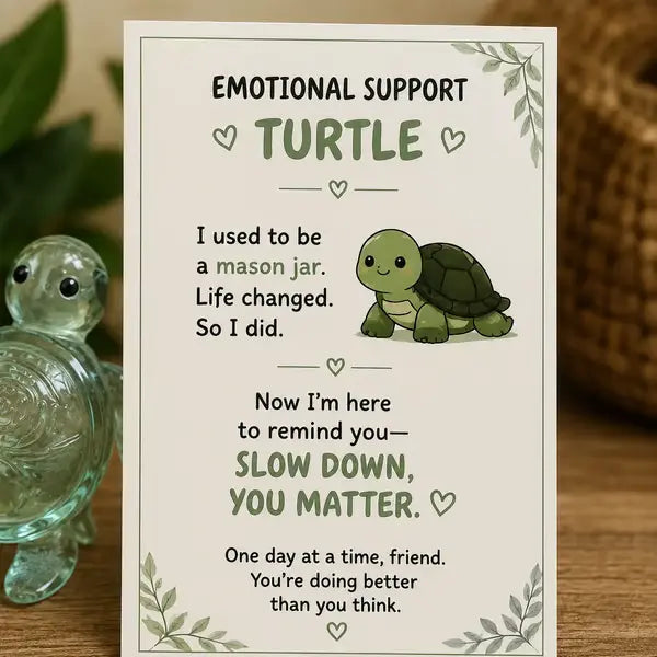 🌸🐝🦛 Emotional Support Glass Animal Gift Set – A Meaningful Little Reminder That You Matter 💕