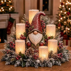 🕯️Christmas Lighted Centerpiece with Flameless Candle Glow