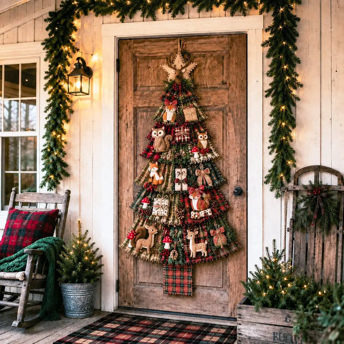 🎄Beginner-Friendly DIY Oversized Patchwork Christmas Tree Door Hanging Kit