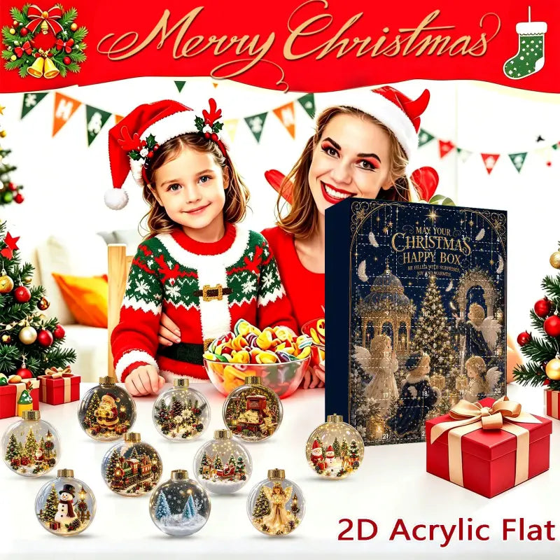 24-Day Vintage Christmas Ornament Advent Calendar