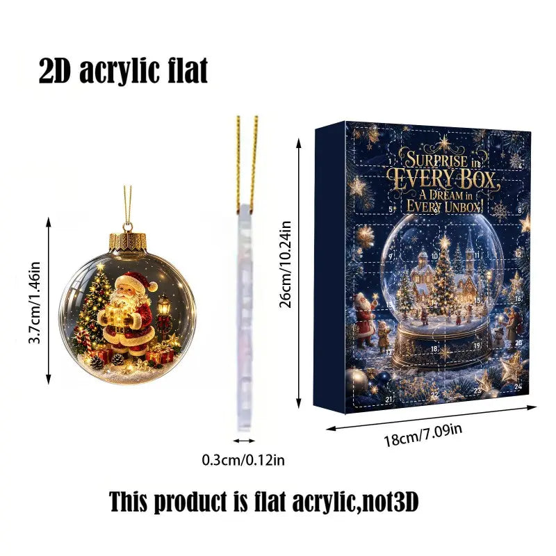 24-Day Vintage Christmas Ornament Advent Calendar