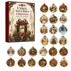 24-Day Vintage Christmas Ornament Advent Calendar