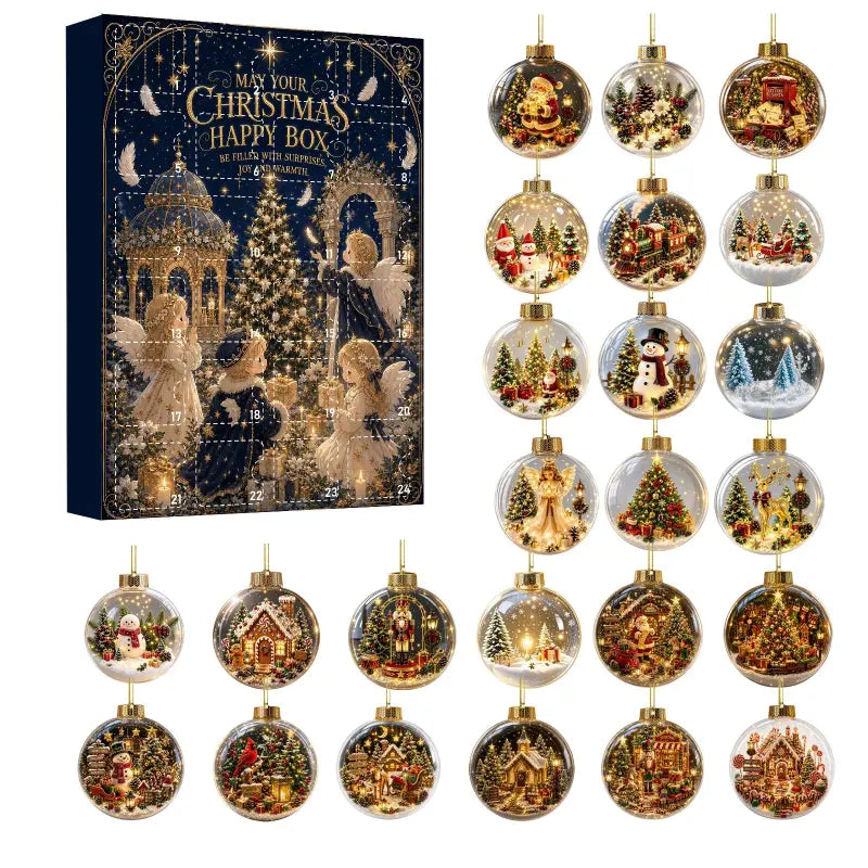 24-Day Vintage Christmas Ornament Advent Calendar