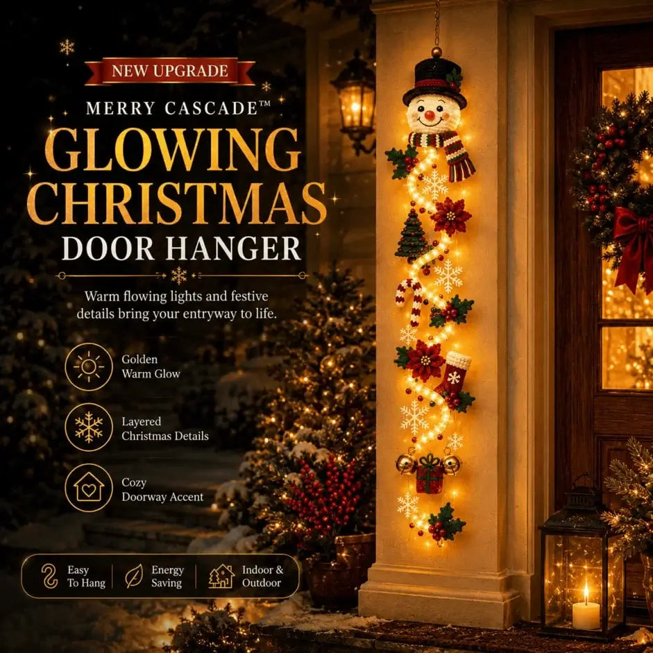 ⏳ Last day! 49% OFF – 🎄✨🎅 Glowing Christmas Door Hanger
