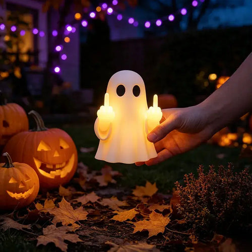 Halloween Ghost Middle Finger Night Light