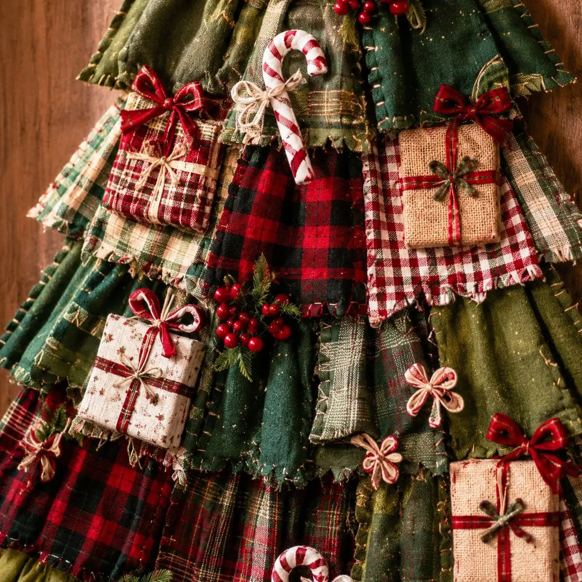 🎄Beginner-Friendly DIY Oversized Patchwork Christmas Tree Door Hanging Kit