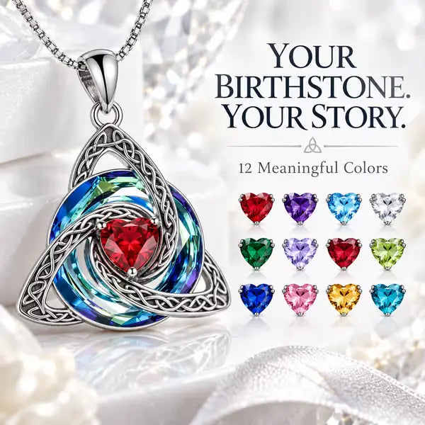 🔥🛡️ Celtic Birthstone Shield: Wear Your Protection & Story ✨