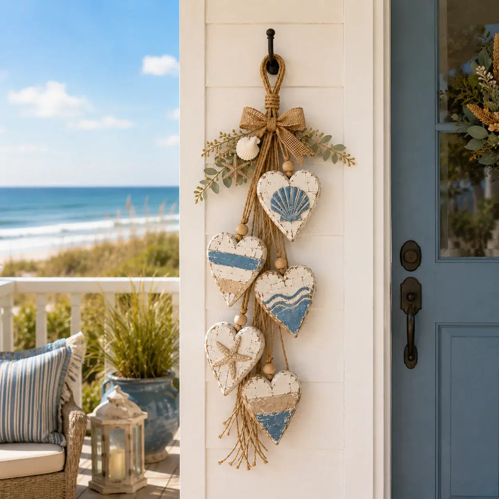 🤎 Handcrafted Hanging Heart Wall Decor – A Heartwarming Gift for Every Home