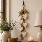 🤎 Handcrafted Hanging Heart Wall Decor – A Heartwarming Gift for Every Home
