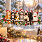 ✨ Whimsical Winter Suncatchers(11 types) | Shatterproof "Stained-Glass" Acrylic Window Hangings 🎄