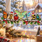 ✨ Whimsical Winter Suncatchers(11 types) | Shatterproof "Stained-Glass" Acrylic Window Hangings 🎄